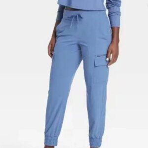 Women's Active Light Mid-Rise Cargo Joggers - All In Motion™ Blue M